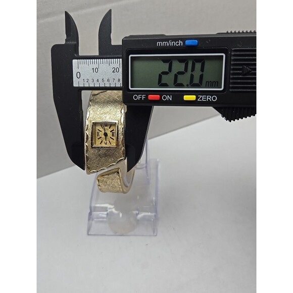 Vulcain Medana Pamela Bangle Watch Swiss 17 Jewels West Germany Gold Tone Ladies - Picture 5 of 14